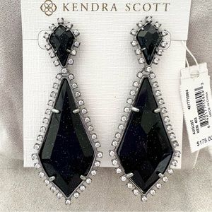 Kendra Scott August Statement Earrings in Blue Goldstone